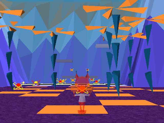 Bubsy 3D (PlayStation) screenshot: Up your atom!