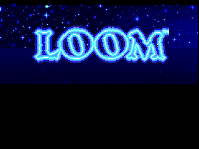 Loom (FM Towns) screenshot: Ah, the magical game begins...