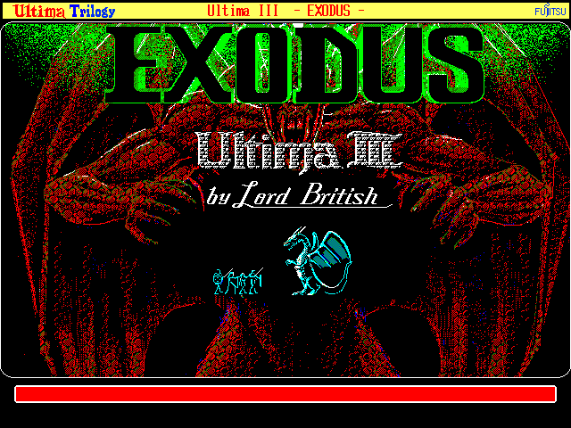 Ultima Trilogy: I ♦ II ♦ III (FM Towns) screenshot: Ultima III: title