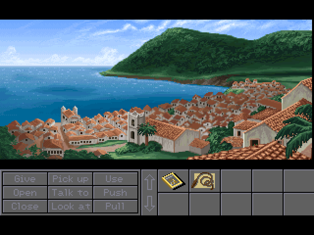 Indiana Jones and the Fate of Atlantis (FM Towns) screenshot: View of the Azores
