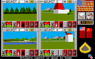 Team Yankee (Amiga) screenshot: The game is on