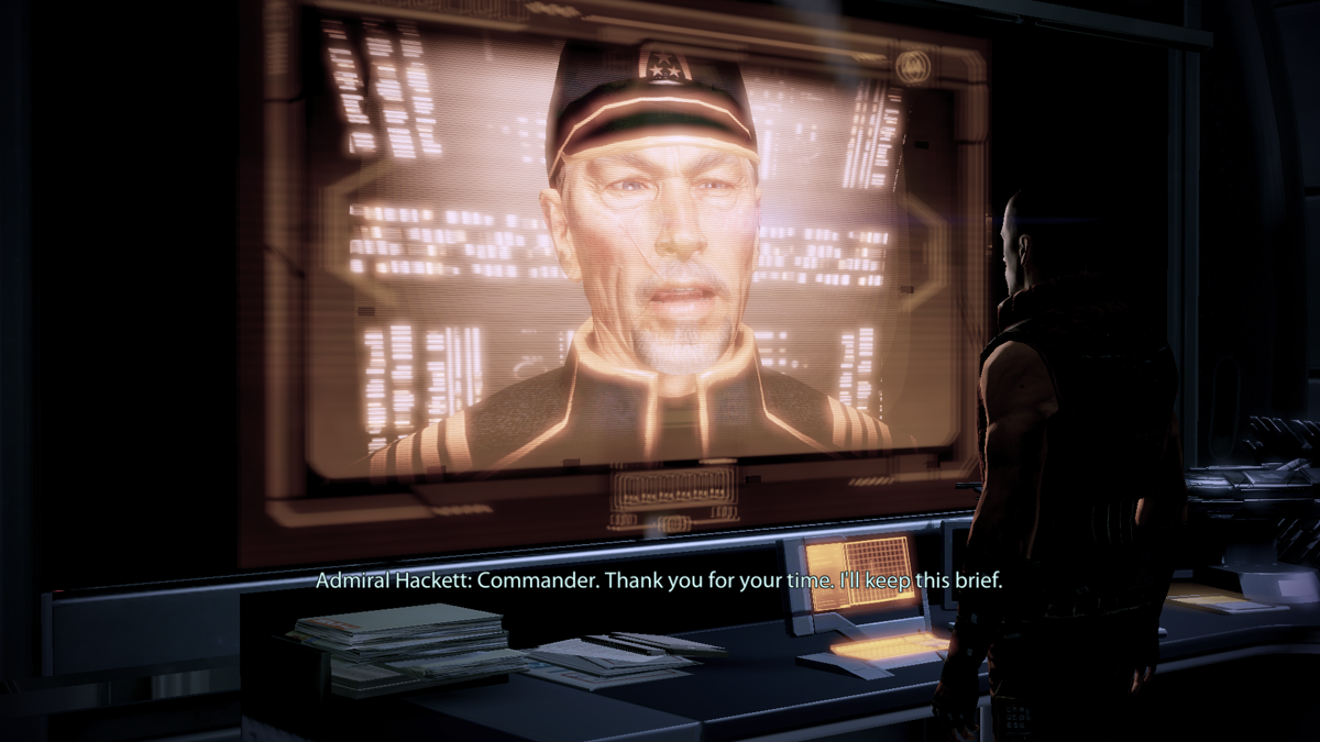 Mass Effect 2: Arrival (Windows) screenshot: Request from admiral himself. Nobody could say 'no'.