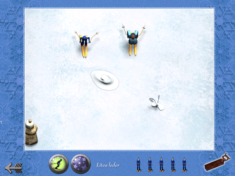 Istiden (Windows) screenshot: Skiing mini game