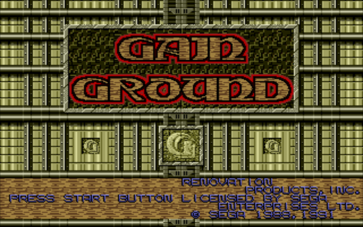 Gain Ground (Windows) screenshot: Title screen