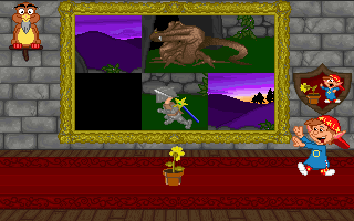 Scooter's Magic Castle (DOS) screenshot: Jigsaw puzzle