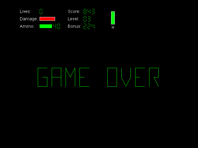 Spectre (Macintosh) screenshot: Game Over