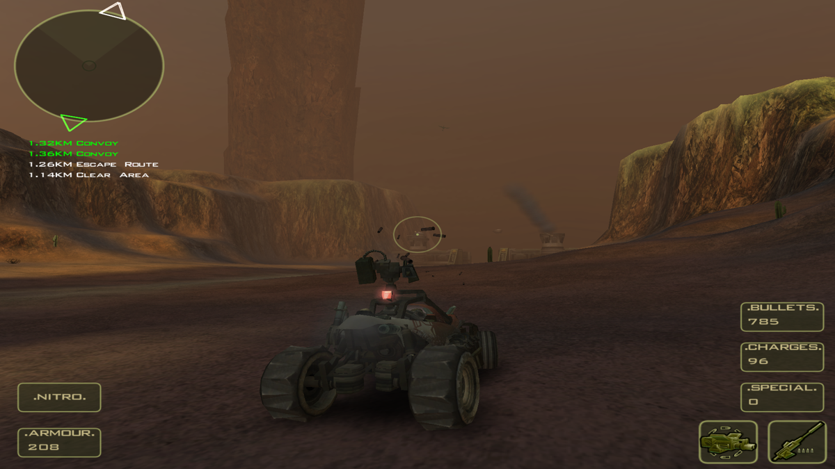 Bandits: Phoenix Rising (Windows) screenshot: Those turrets might spoils much of the blood.