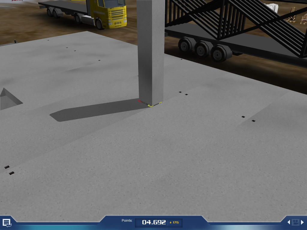 Crane Simulator 2009 (Windows) screenshot: The close up view is really useful for this job