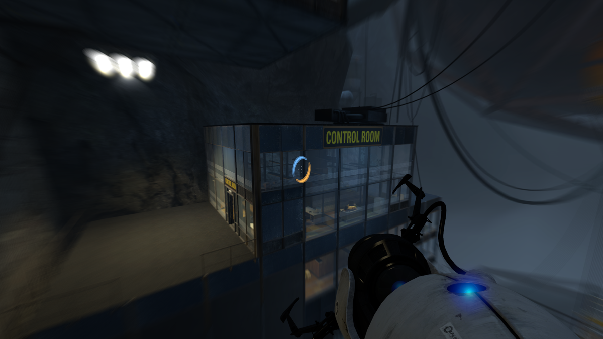 Portal 2 (Windows) screenshot: In the middle of jump.