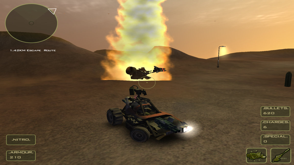 Bandits: Phoenix Rising (Windows) screenshot: My first meeting with rockets-armed enemy.