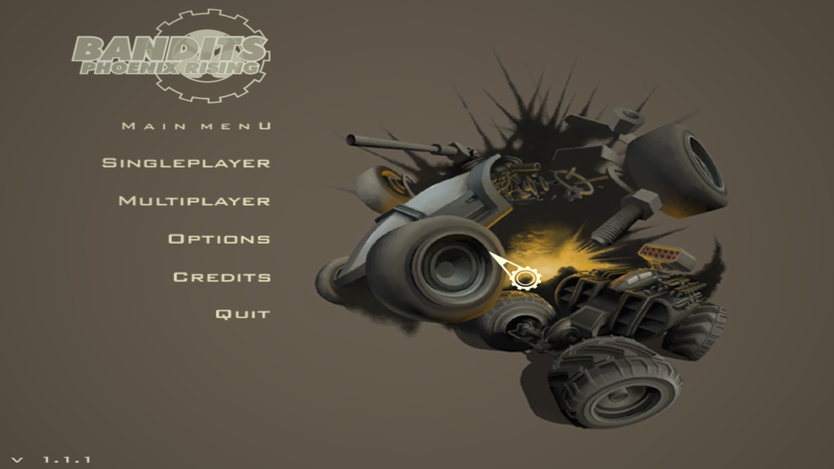 Bandits: Phoenix Rising (Windows) screenshot: The main menu.
