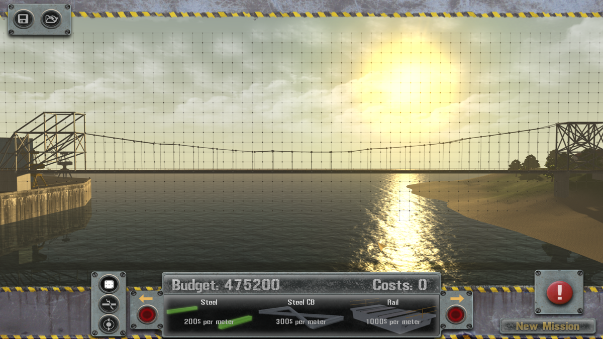 Bridge! The Construction Game (Windows) screenshot: In editor, you're not restricted by anything, except imagination...