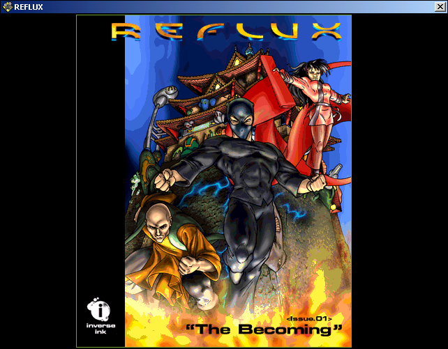 Reflux: Issue.01 - "The Becoming" (Windows 3.x) screenshot: Title screen!