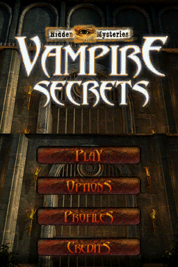 Hidden Mysteries: Vampire Secrets (Nintendo DS) screenshot: Title screen