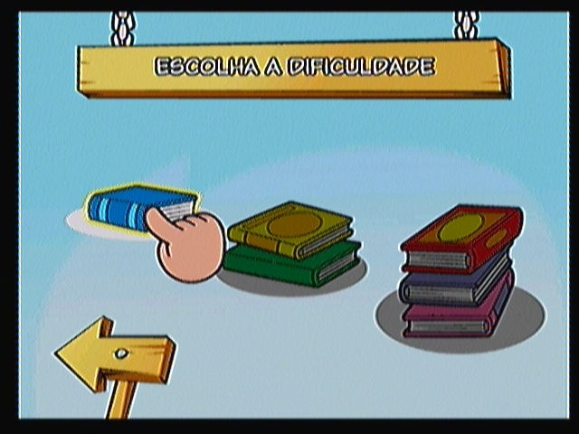 Turma da Mônica em Vamos Brincar nº 1 (Zeebo) screenshot: After selecting any game, you'll be prompted to select the difficulty.