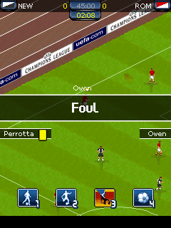 UEFA Champions League (J2ME) screenshot: Foul