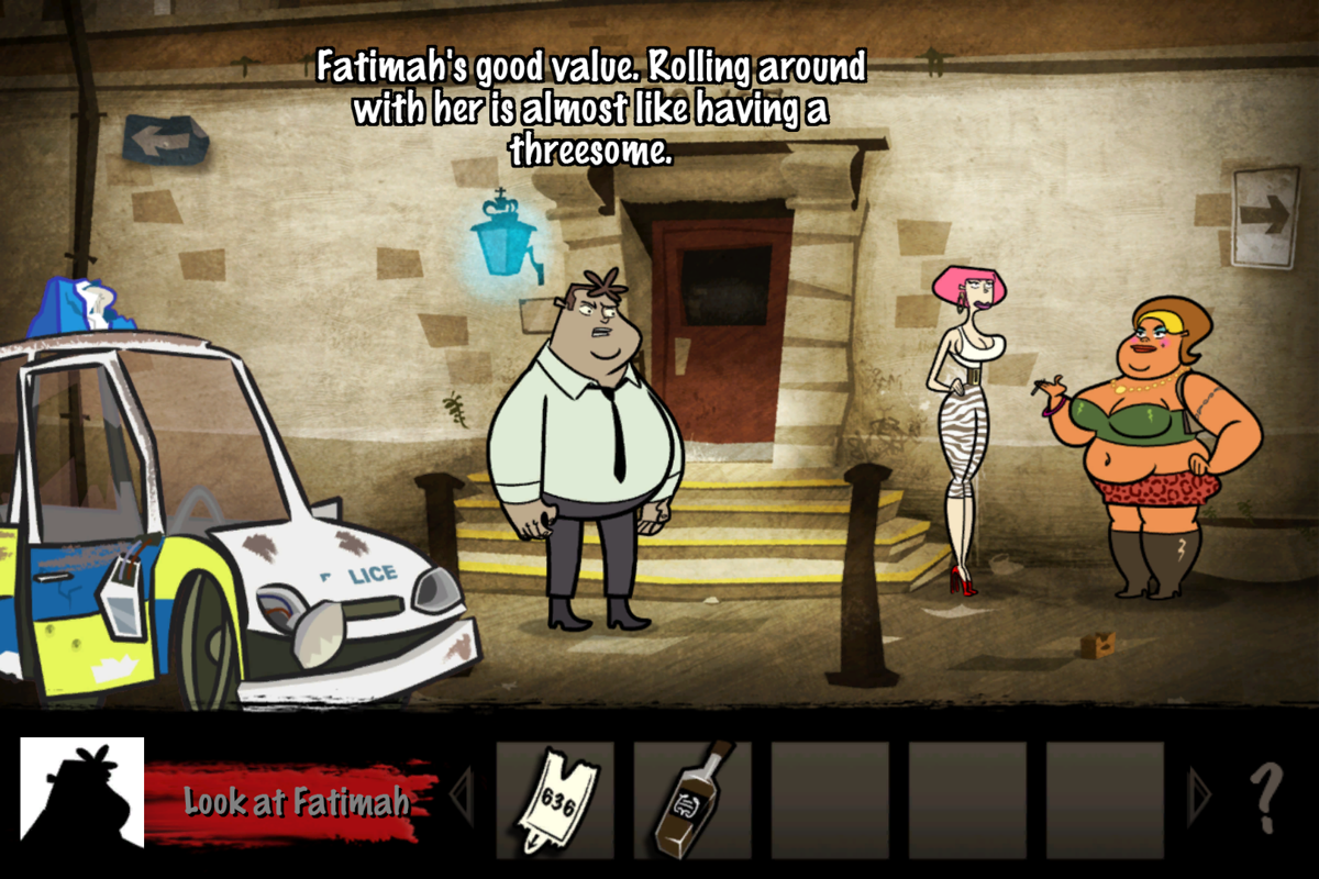 Hector: Episode 1 - We Negotiate with Terrorists (Windows) screenshot: Sometimes, his jokes are really hilarious.