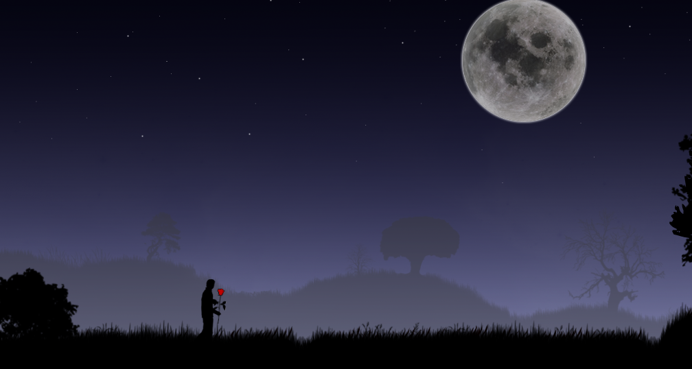 Star Sky (Windows) screenshot: The man carries a rose.