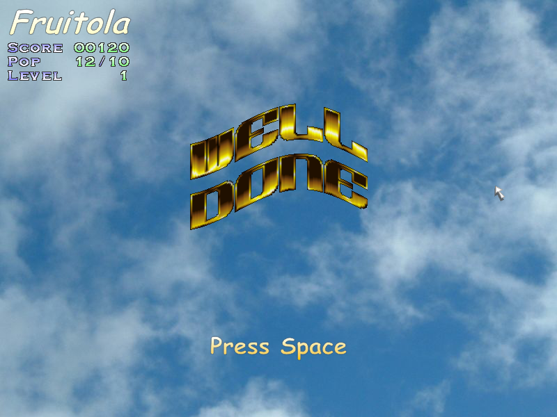 Fruitola (Windows) screenshot: Well done