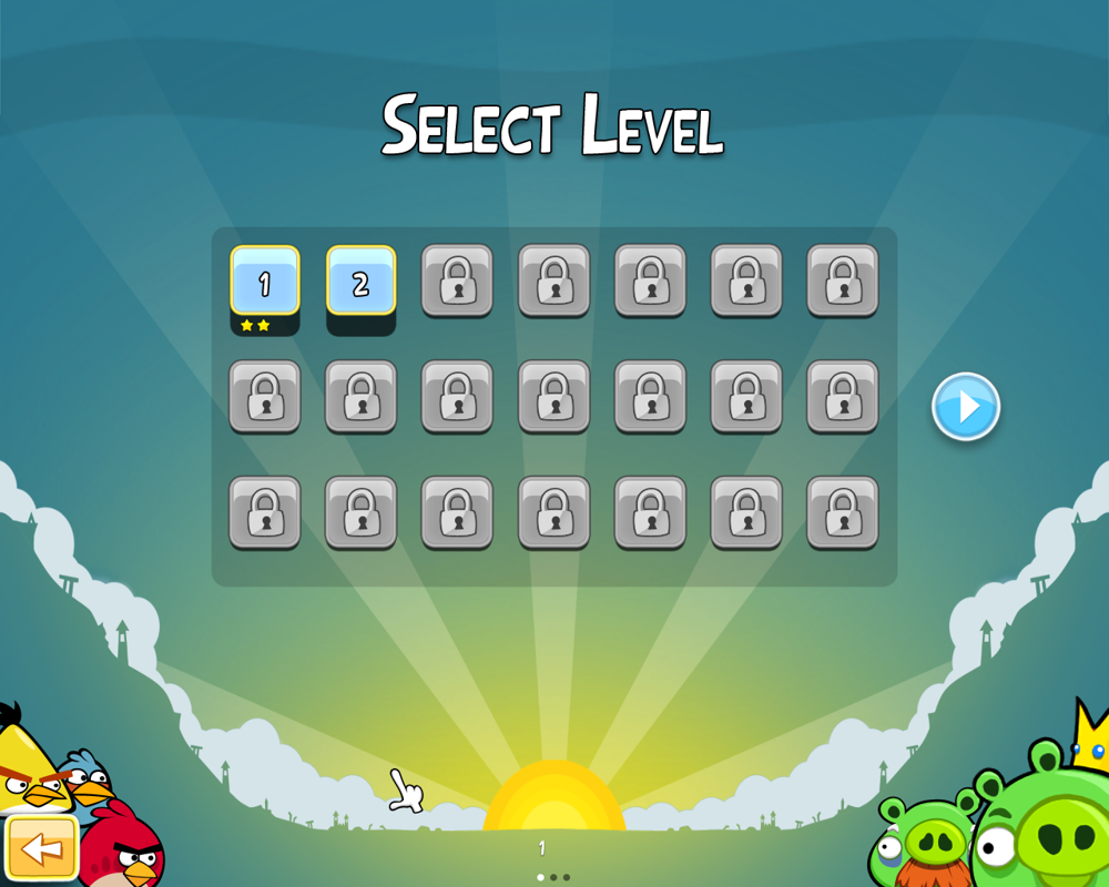 Angry Birds (Windows) screenshot: Select level