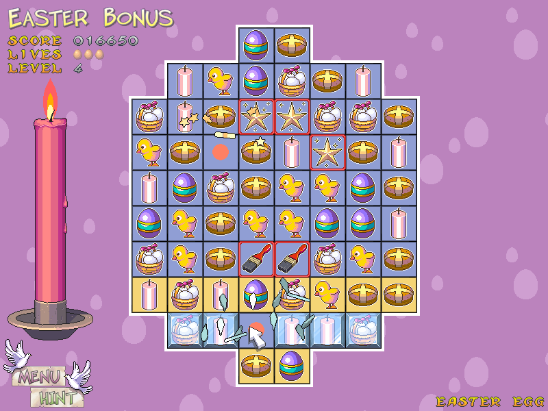 Easter Bonus (Windows) screenshot: Removed ice and an item.