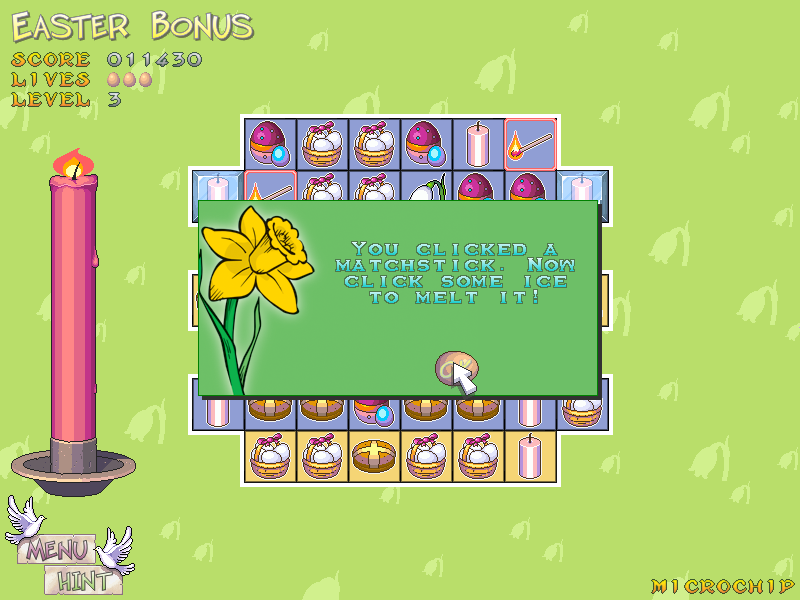 Easter Bonus (Windows) screenshot: What he says...