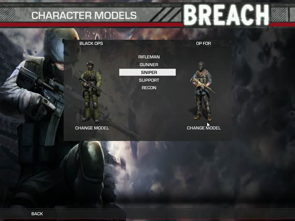 Breach (Windows) screenshot: Character Models - Sniper