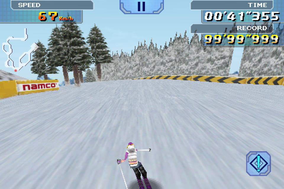 Alpine Racer (iPhone) screenshot: Nostalgic-Ex