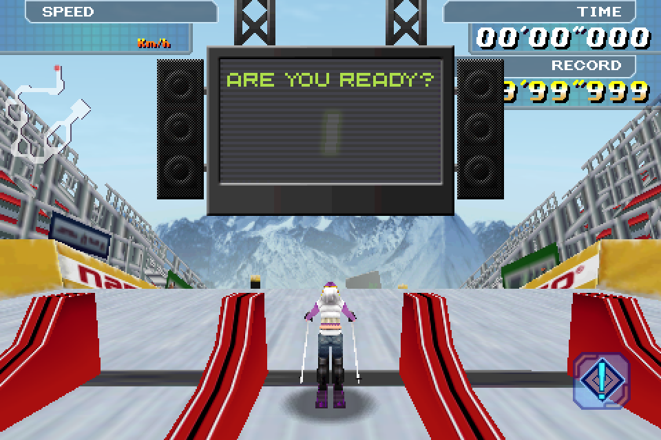 Screenshot of Alpine Racer (iPhone, 2008) - MobyGames