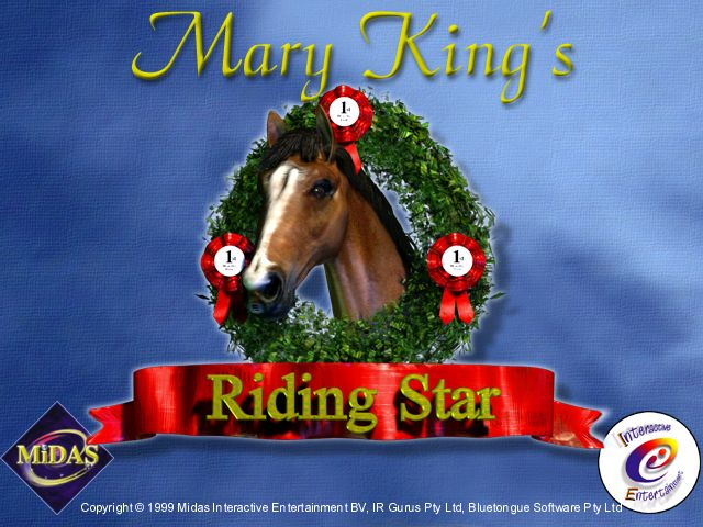 Mary King's Riding Star (Windows) screenshot: The game's title screen. This appears after three game publisher screens.