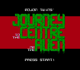 Journey to the Centre of the Alien (NES) screenshot: Title screen