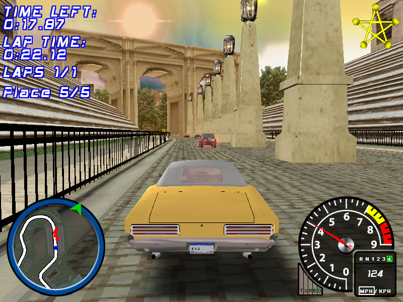Muscle Car 3: Illegal Street (Windows) screenshot: This looks completely randomly designed