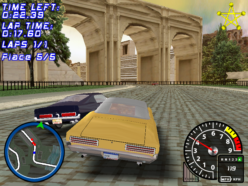 Muscle Car 3: Illegal Street (Windows) screenshot: Give him a knock - everything is allowed