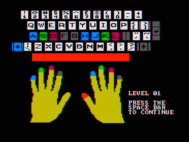 Wizard of Id's WizType (DOS) screenshot: Ready for some practice? (CGA with composite monitor)