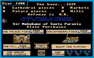 Santa Paravia and Fiumaccio (Atari ST) screenshot: Care to spice things up a bit?