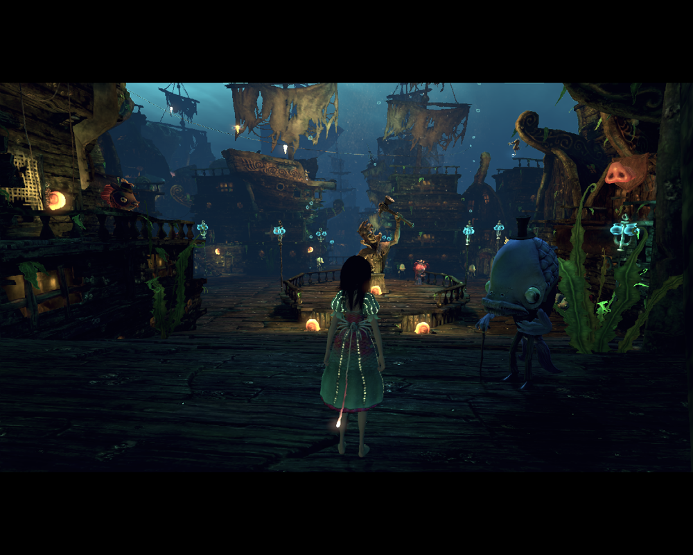 Alice: Madness Returns (Windows) screenshot: Fish city