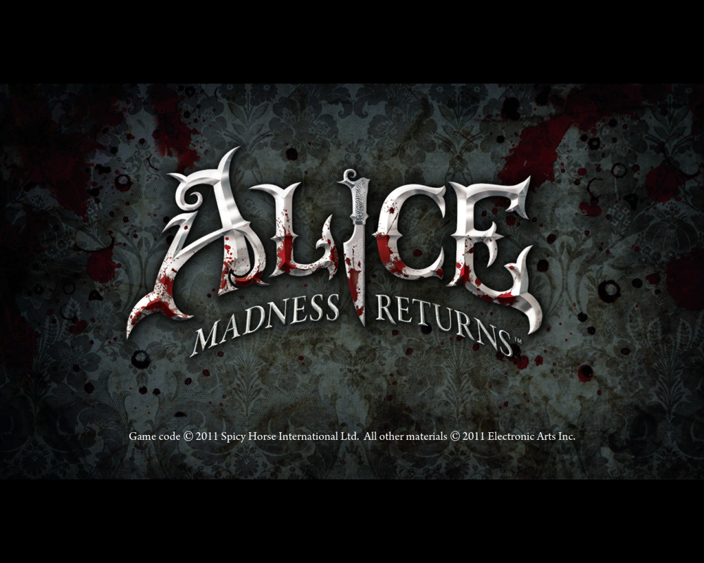 Alice: Madness Returns (Windows) screenshot: Title screen