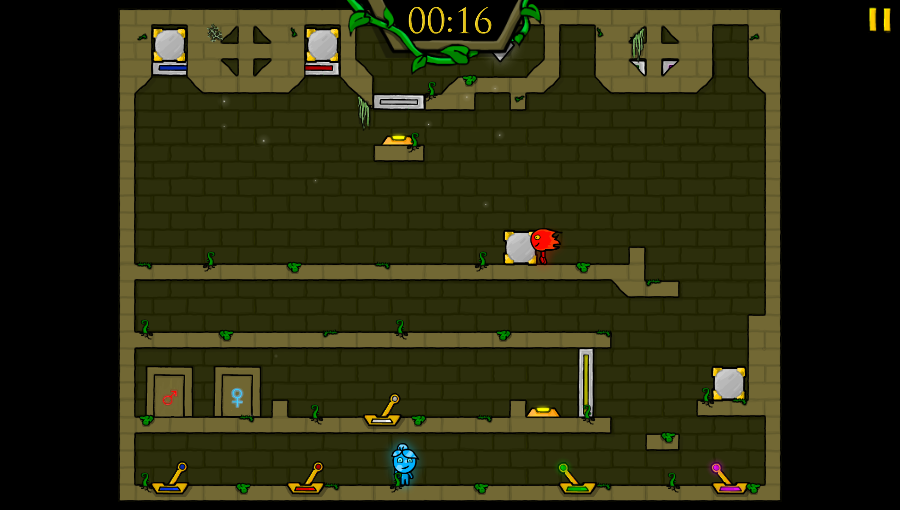 The Forest Temple (Browser) screenshot: Levers and blocks