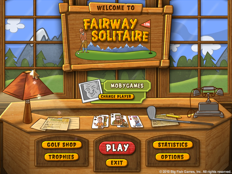 Fairway Solitaire (Windows) screenshot: Main menu