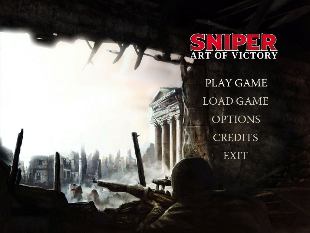 Sniper: Art of Victory (Windows) screenshot: The main menu screen