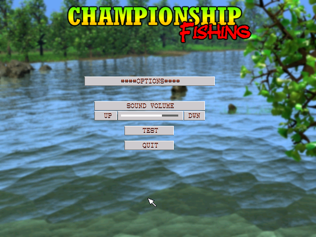 Championship Fishing (Windows) screenshot: There aren't many configurable options in this game.
