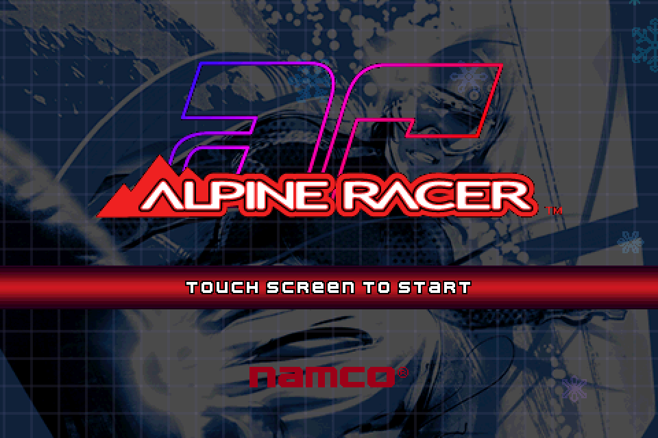 Alpine Racer (iPhone) screenshot: Title Screen