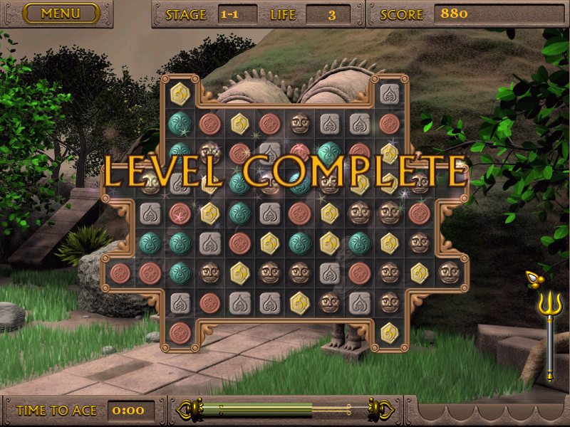 Angkor (Windows) screenshot: You completed the first level.