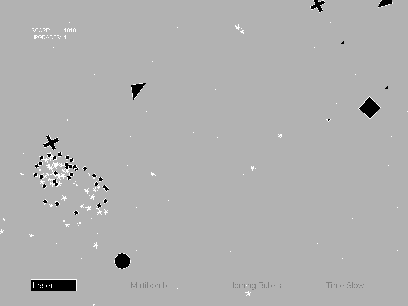 Retro II (Windows) screenshot: The screen flashes brightly as enemies explode