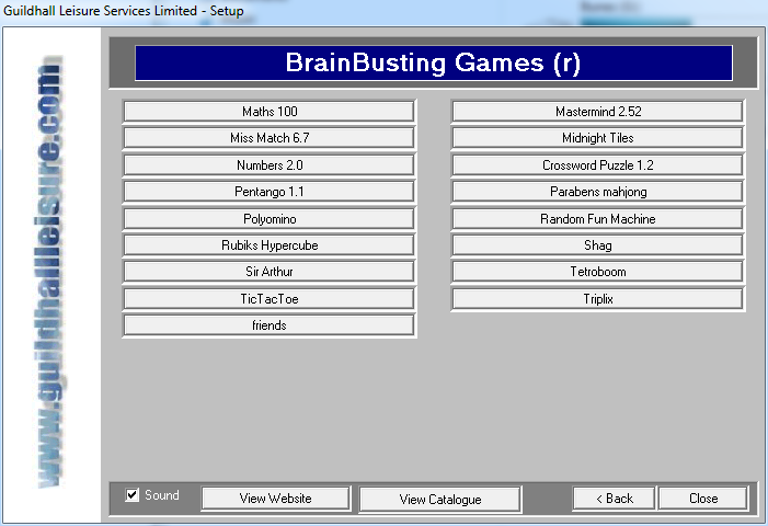 Brain Busting Games For Windows (Windows) screenshot: These are the games in Category 7