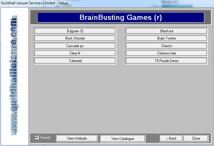 Brain Busting Games For Windows (Windows) screenshot: These are the games in Category 5