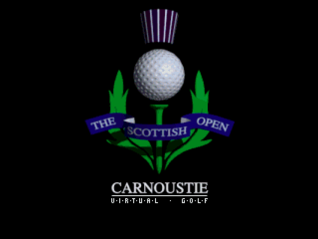 The Scottish Open: Virtual Golf (DOS) screenshot: The game's title screen