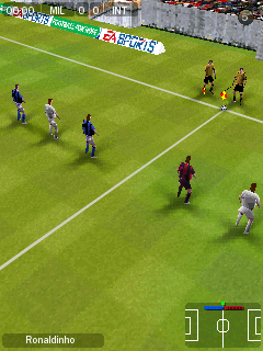 FIFA 09 (Symbian) screenshot: Player linig up