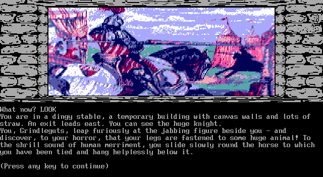 Knight Orc (DOS) screenshot: Dangerous situation