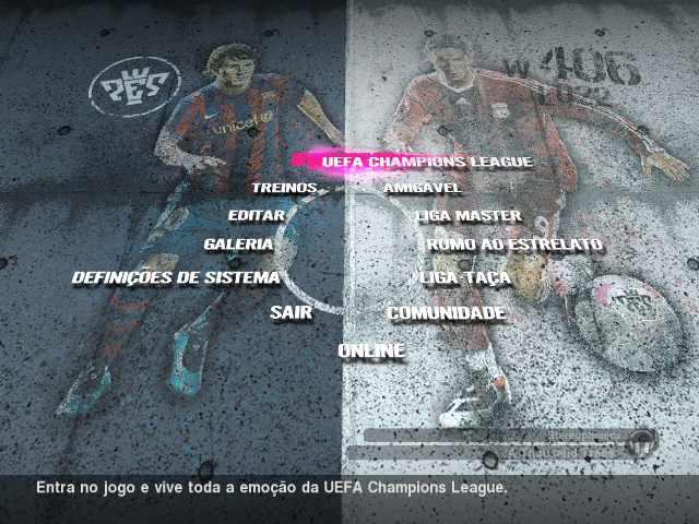 PES 2010: Pro Evolution Soccer (Windows) screenshot: Main Menu